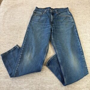 👉 Vintage‎ Levi's 550 Relaxed Fit Jeans Men's W34 L32 Blue Denim Made in Mexico